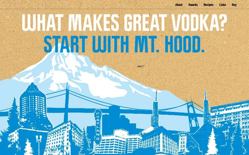 The Portland Potato Vodka home page.